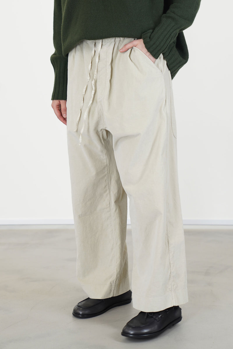 wide & long trousers v oatmeal