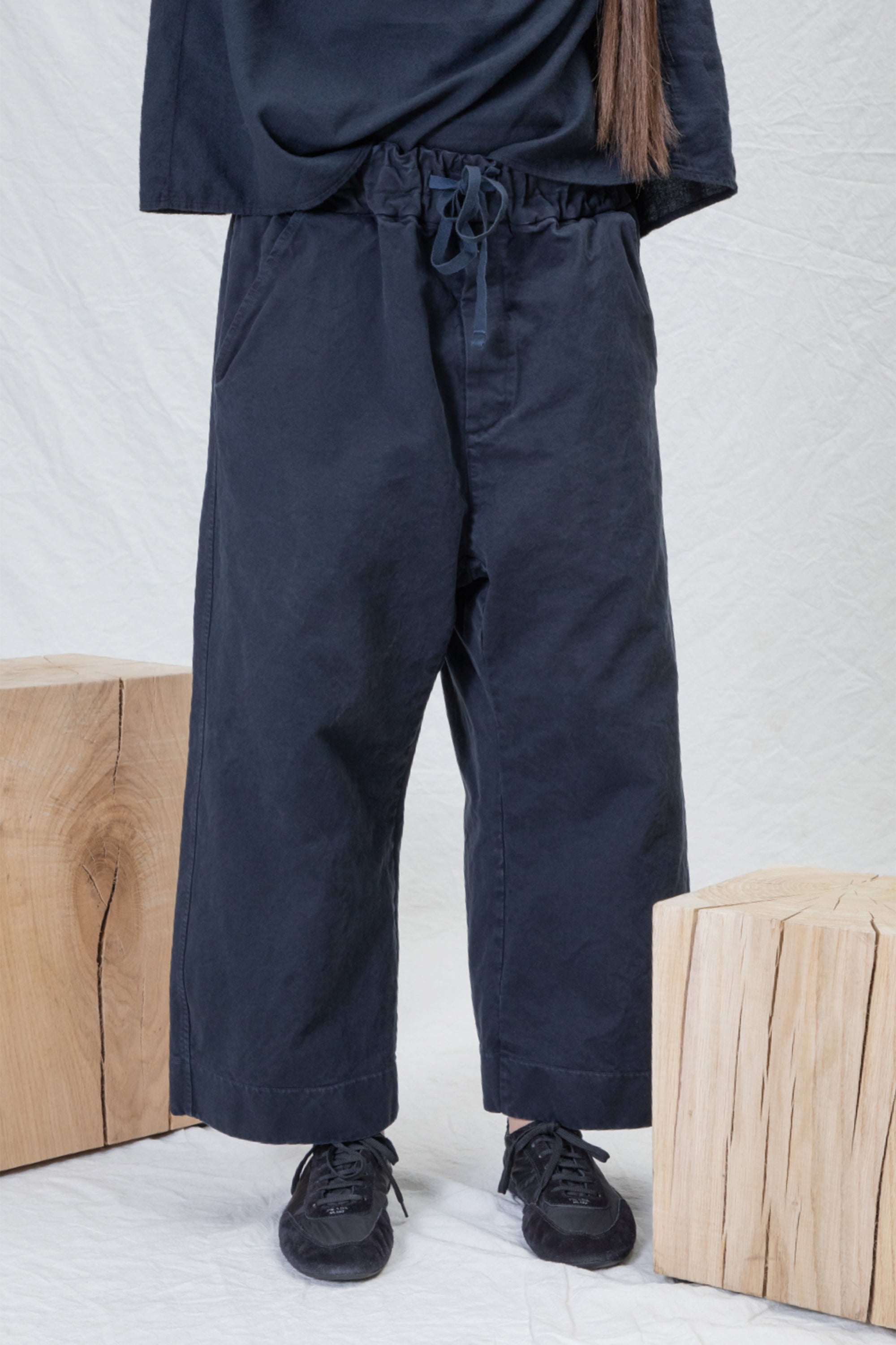 wide & short trousers wcc navy