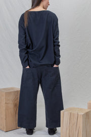 wide & short trousers wcc navy