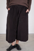 wide trousers velvet chocolate
