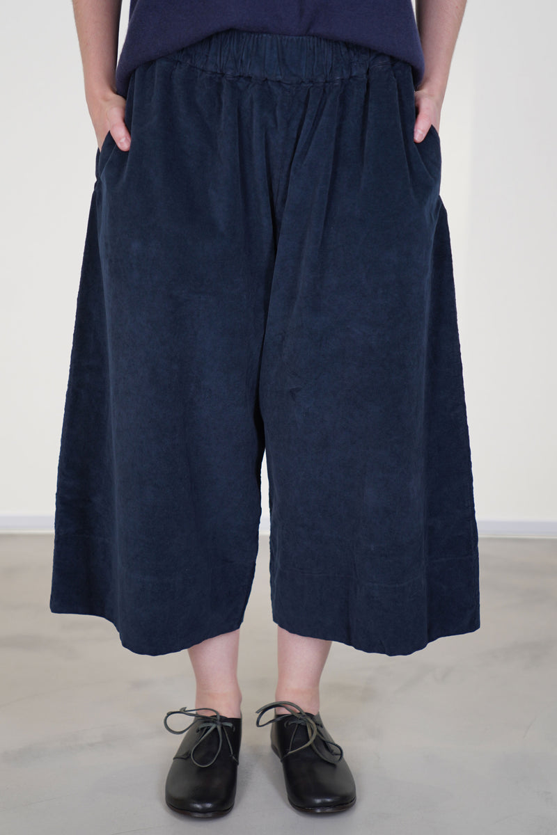 wide trousers velvet ink