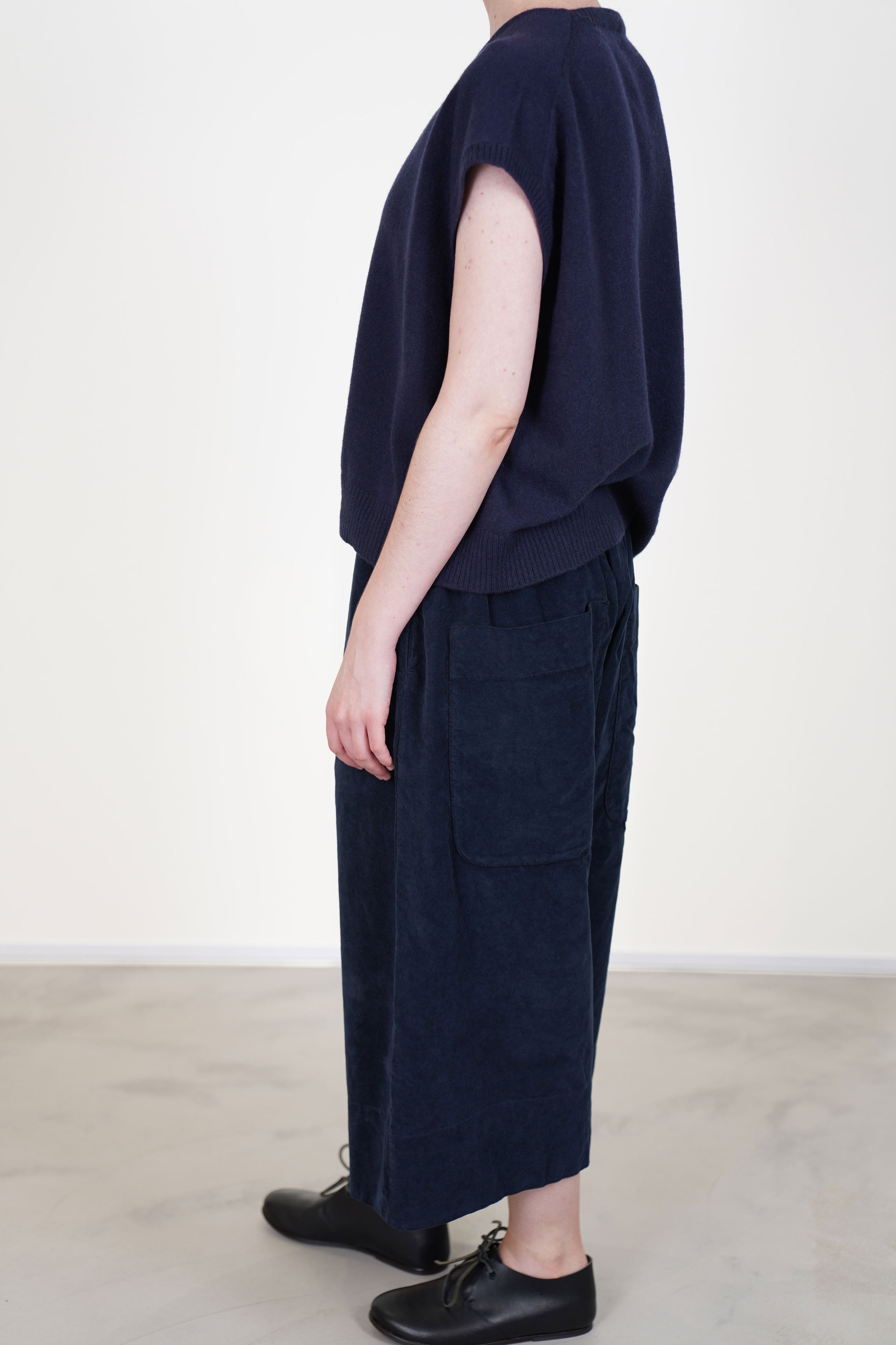 wide trousers velvet ink