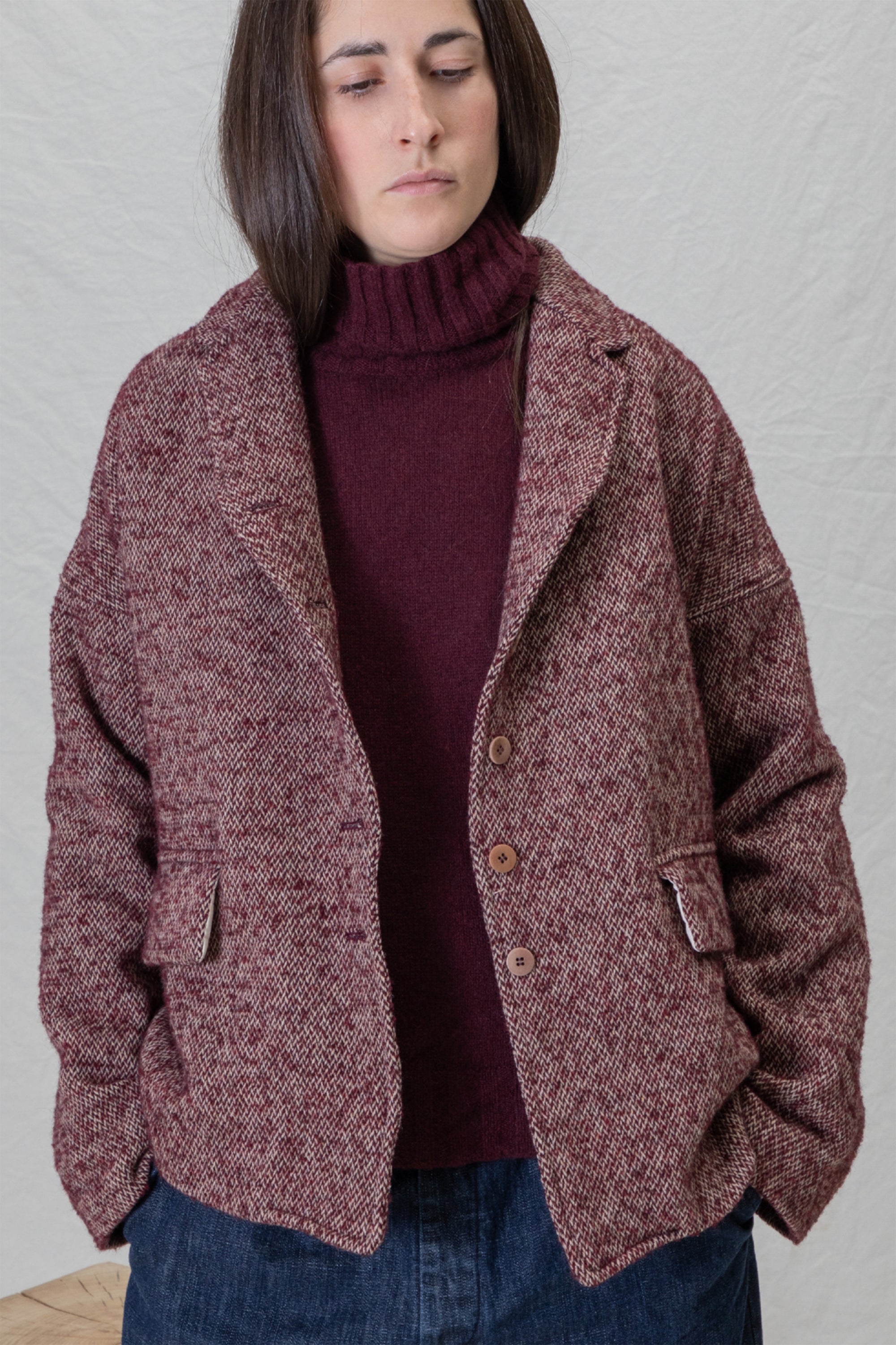 loose blazer pw wine