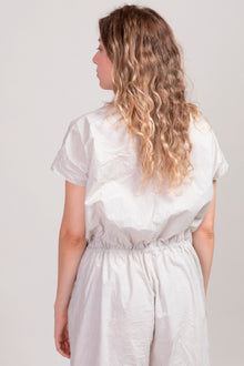 sleeveless collar jumpsuit tc pebble