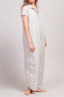 sleeveless collar jumpsuit tc pebble