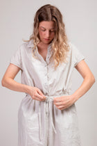 sleeveless collar jumpsuit tc pebble