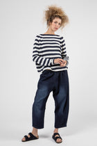 silk knitwear abyss meringue stripes p2051/ts951