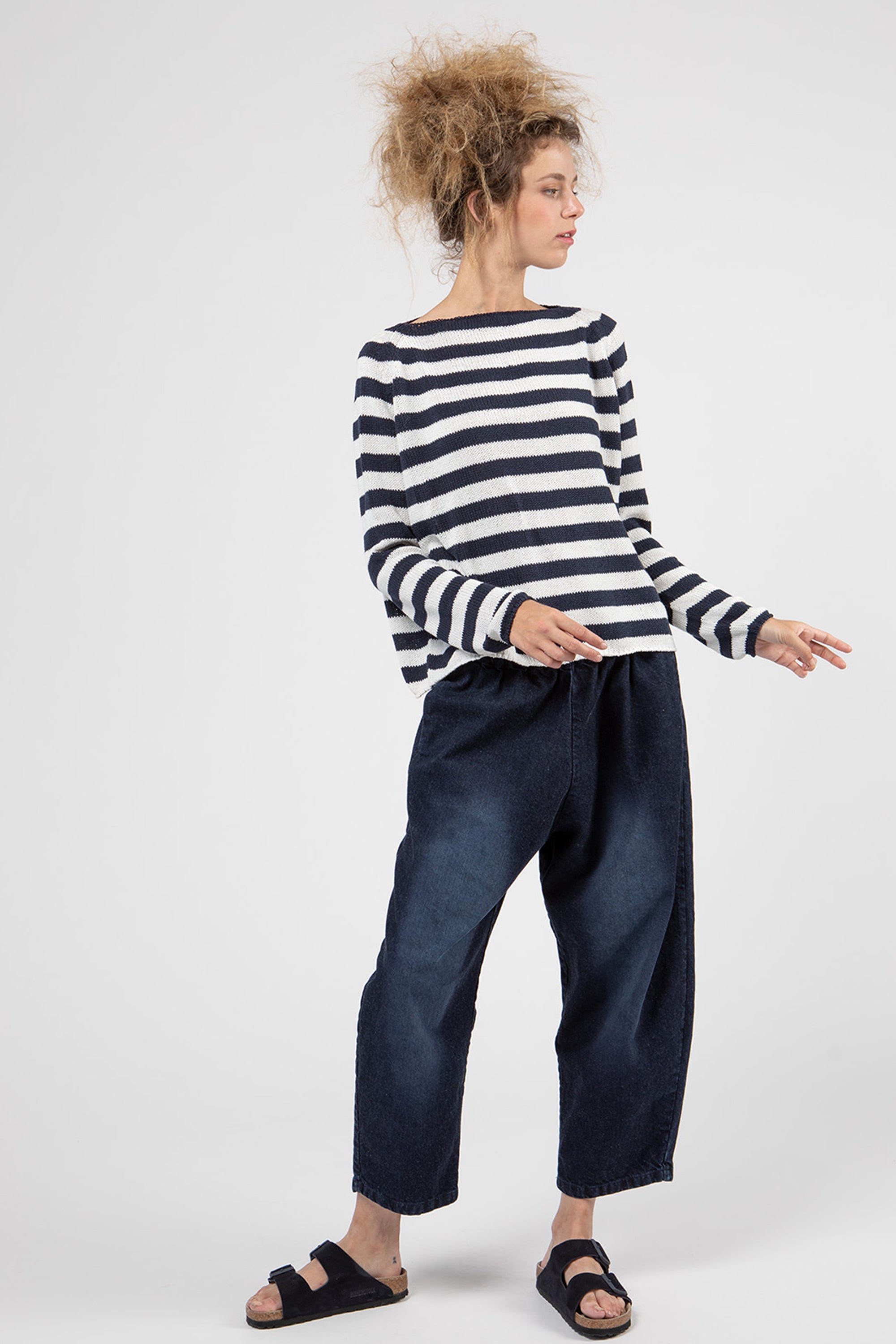 silk knitwear abyss meringue stripes p2051/ts951