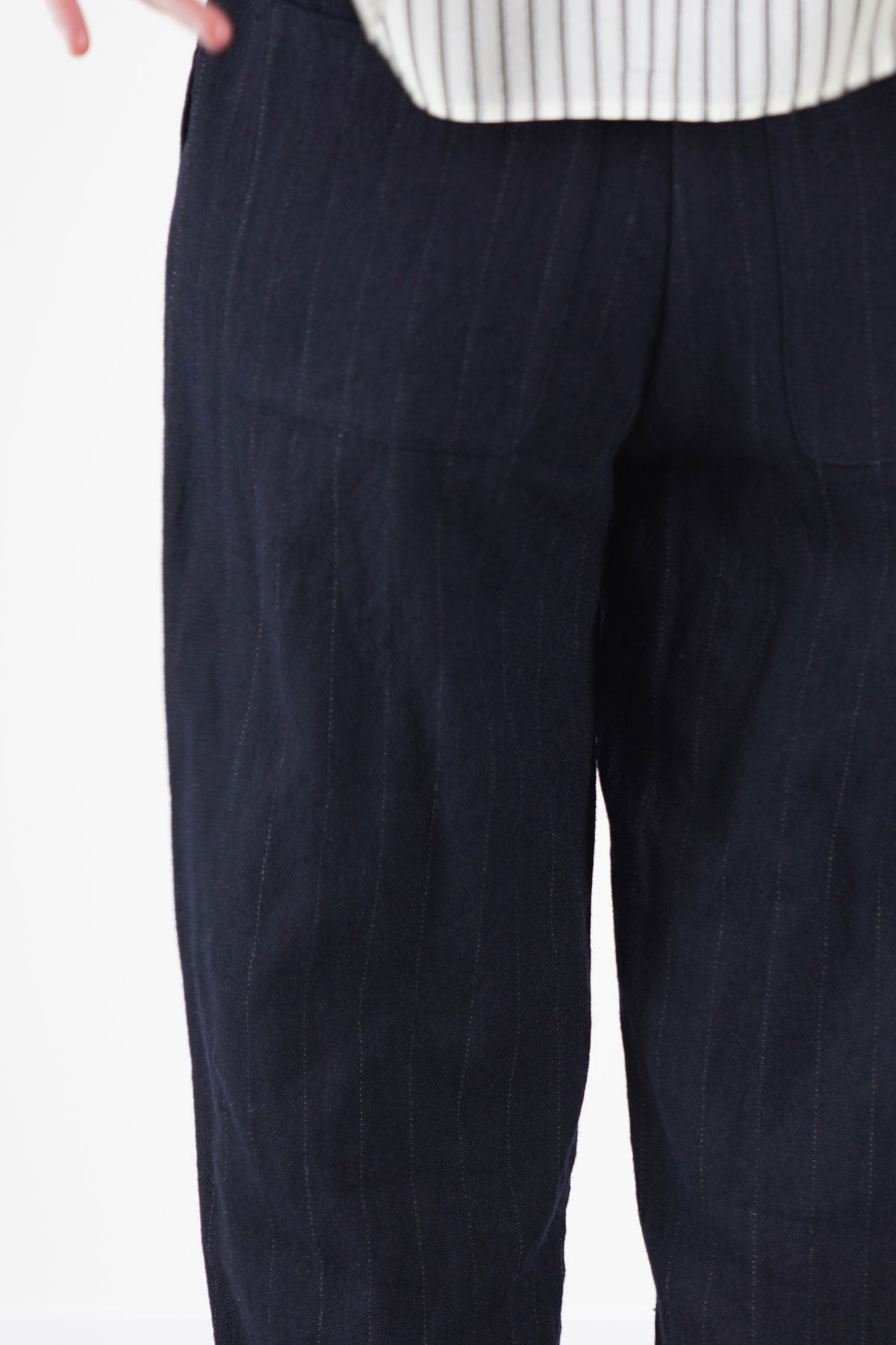 woolen trousers blue thin stripes p1002/ts916