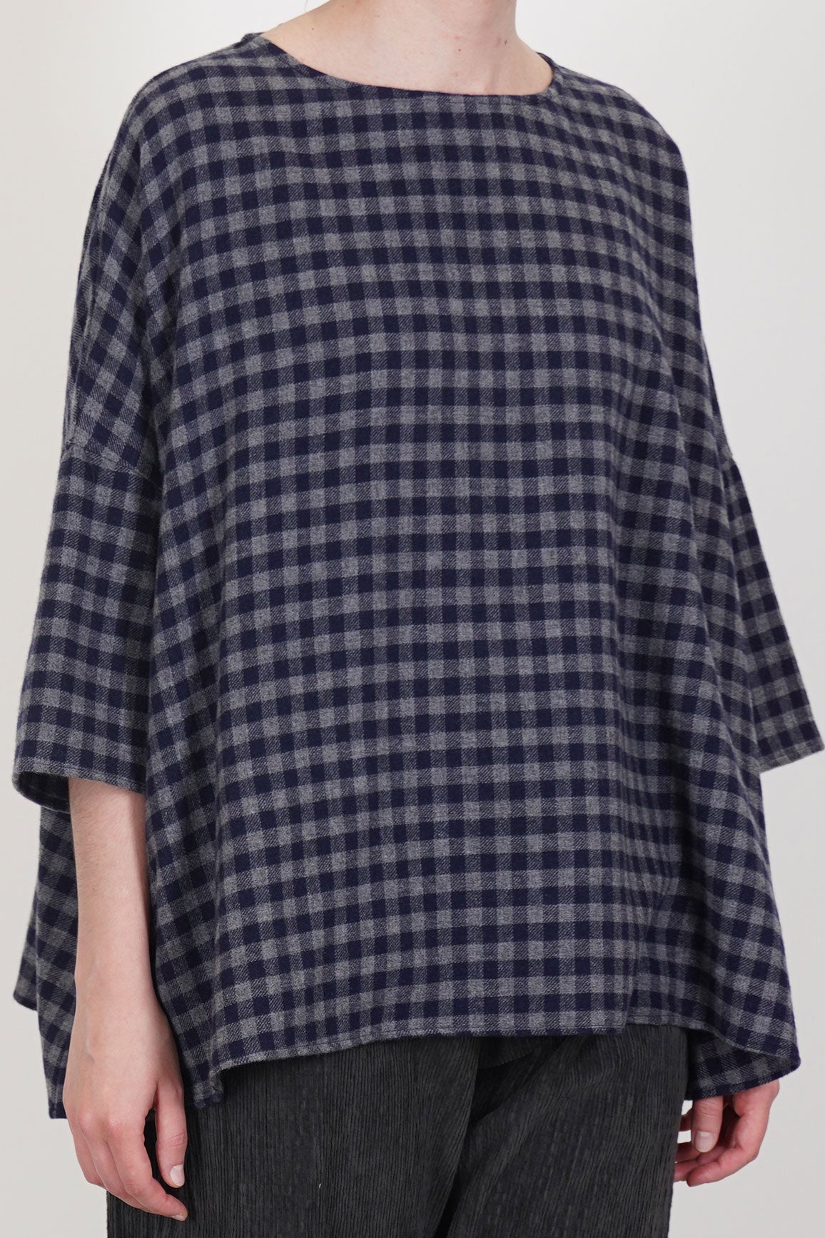 shirt cashmere stone blue check p1022/ts922
