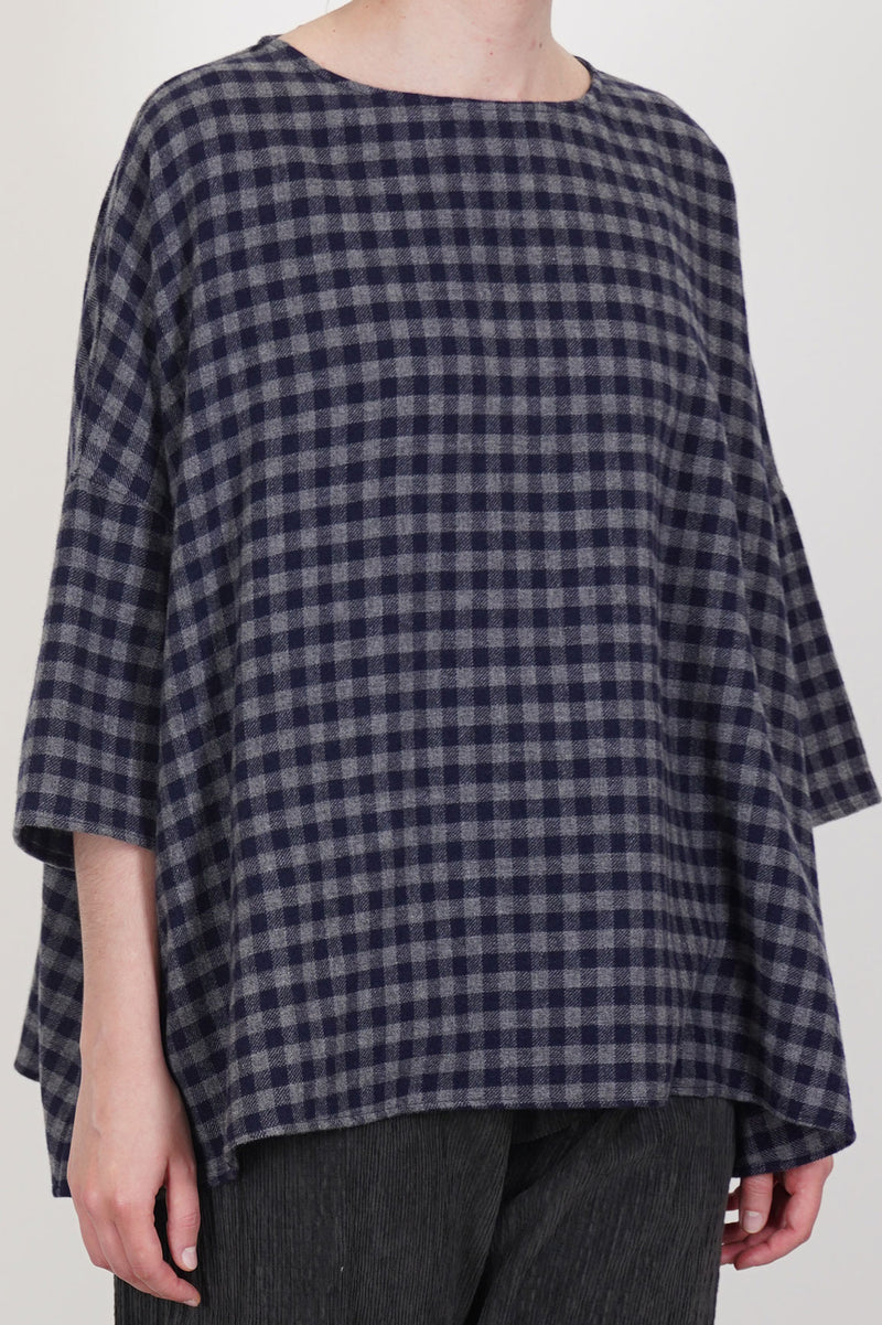 shirt cashmere stone blue check p1022/ts922