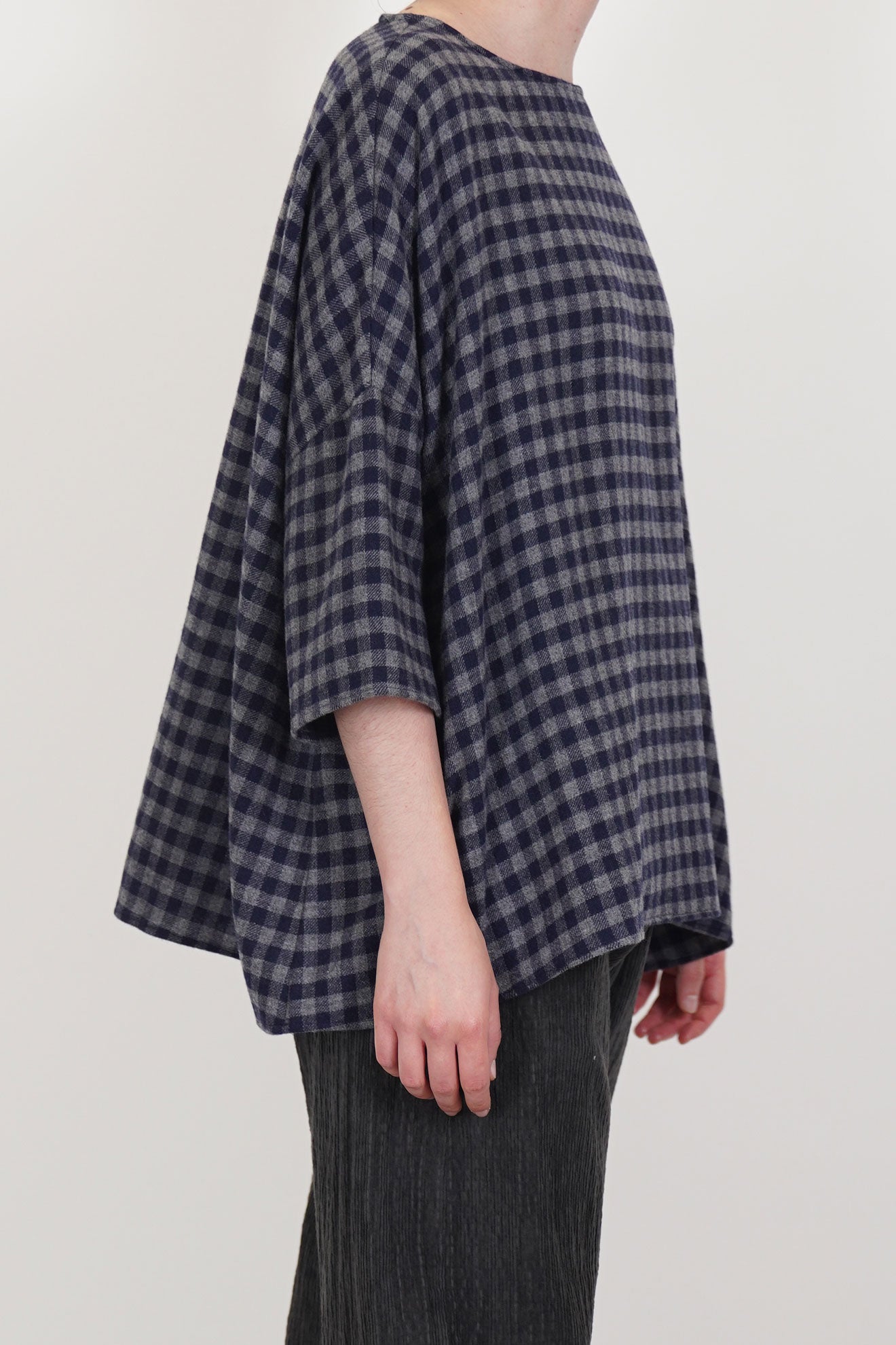 shirt cashmere stone blue check p1022/ts922
