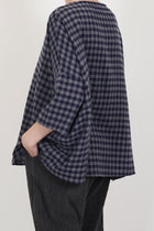 shirt cashmere stone blue check p1022/ts922