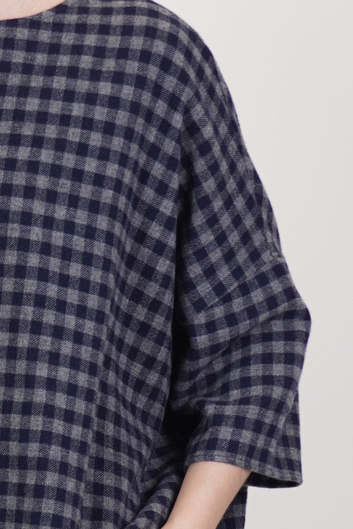 shirt cashmere stone blue check p1022/ts922