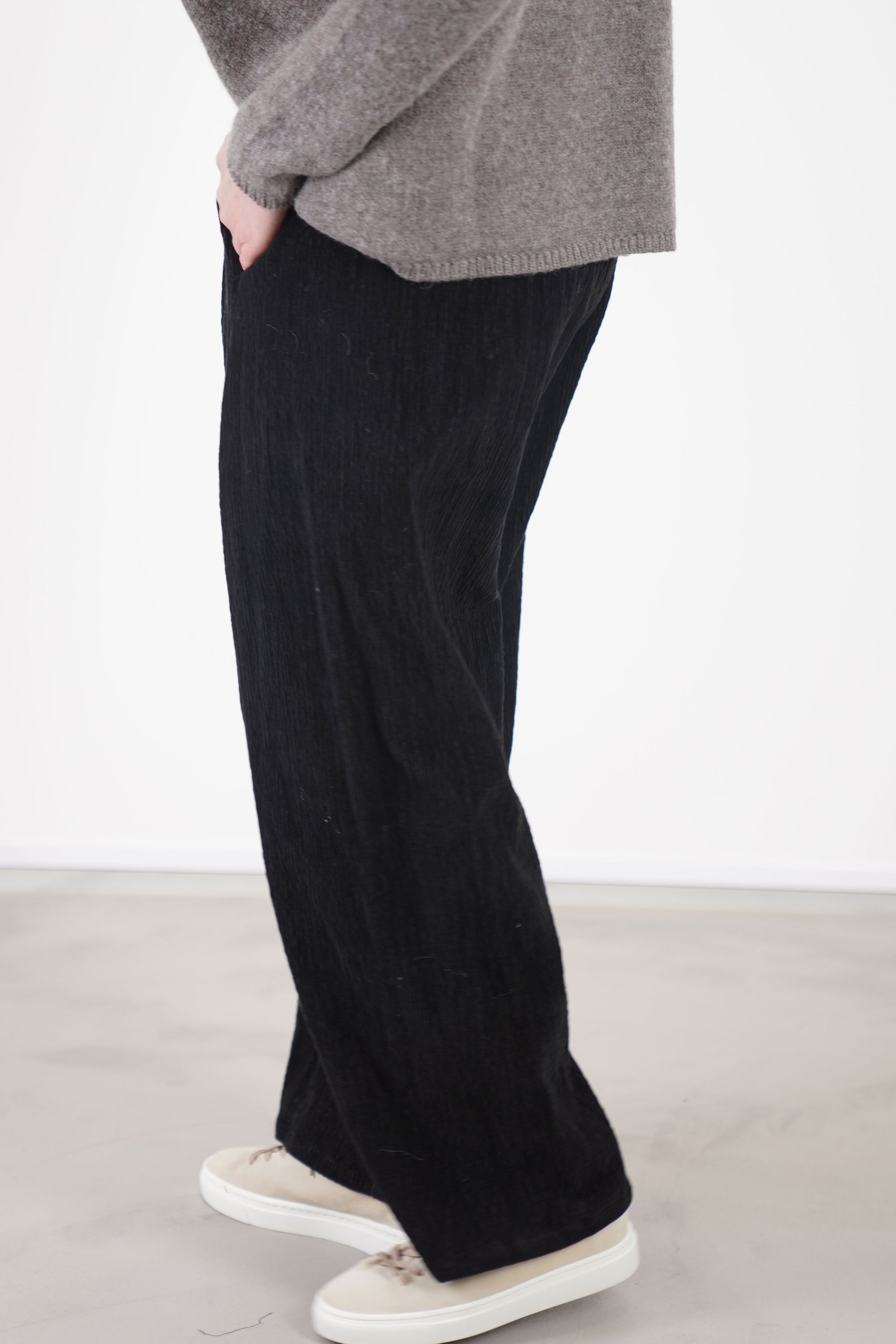 trousers cord black p1382/ts913