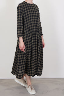 dress woolen black check p1778/ts924