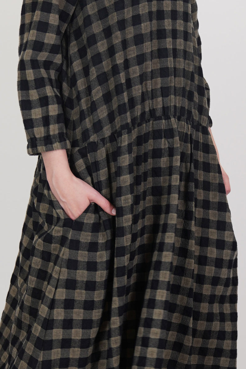 dress woolen black check p1778/ts924