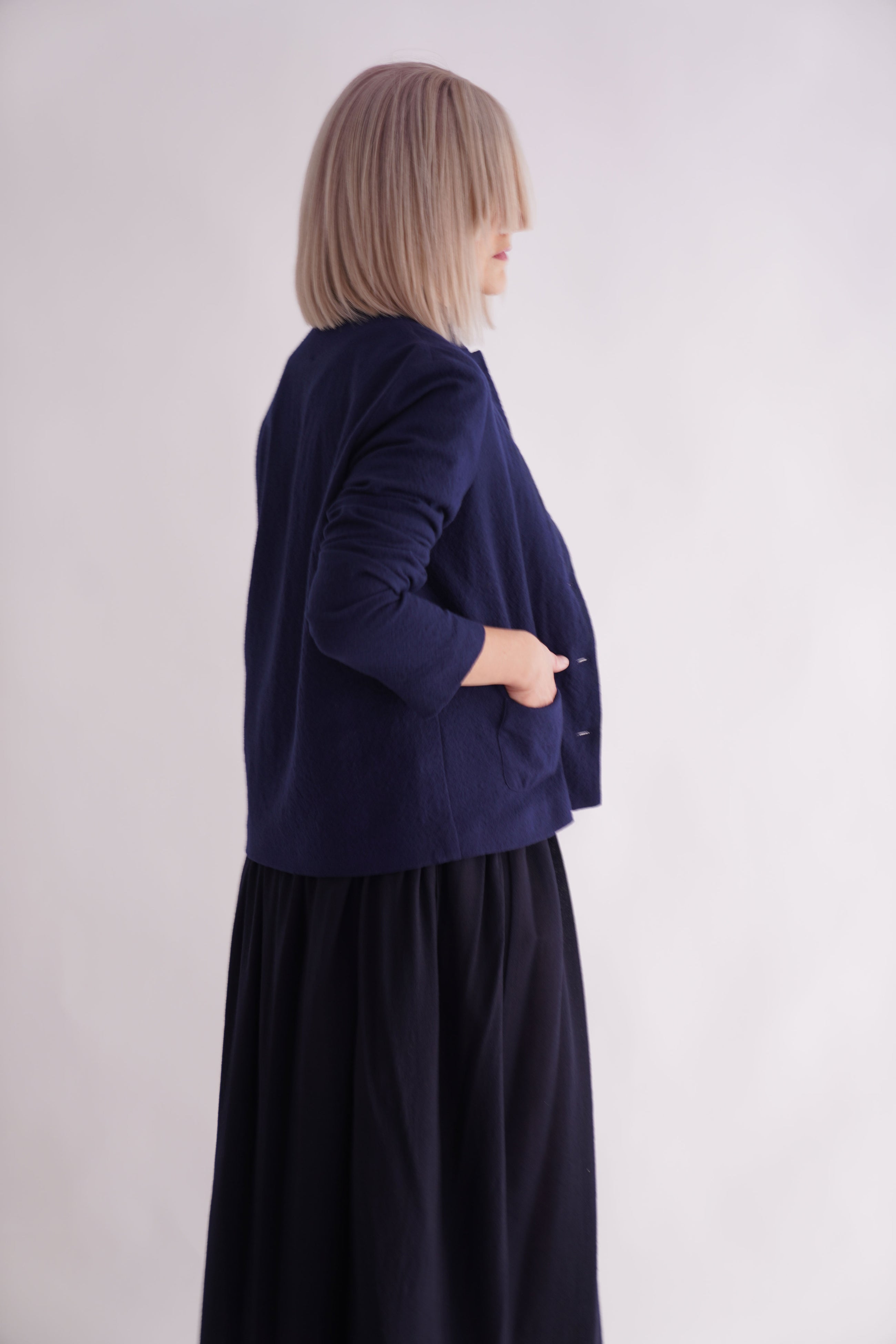 virgin wool jacket blue p1878/ts818