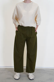 apuntob (a.b) trousers forest crafted worn with shirt natural