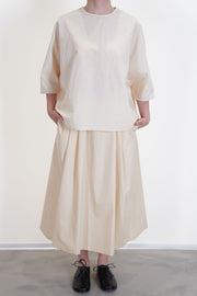 apuntob (a.b) skirt natural worn with shirt natural