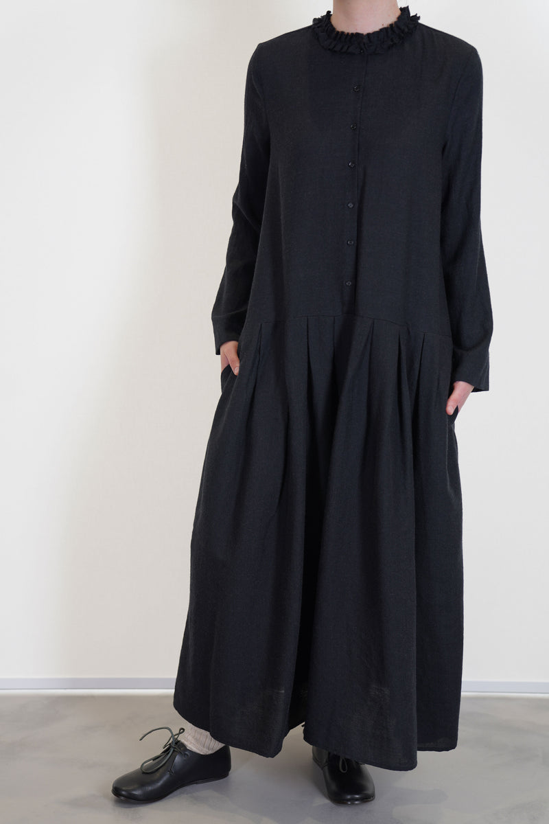 woolen dress black p1982/ts896