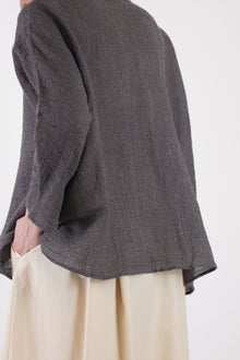 linen wool shirt walnut p2017/ts897