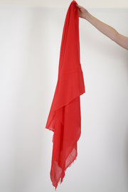 apuntob (a.b) cashmere long scarf red crafted from exceptionally lightweight and fine cashmere