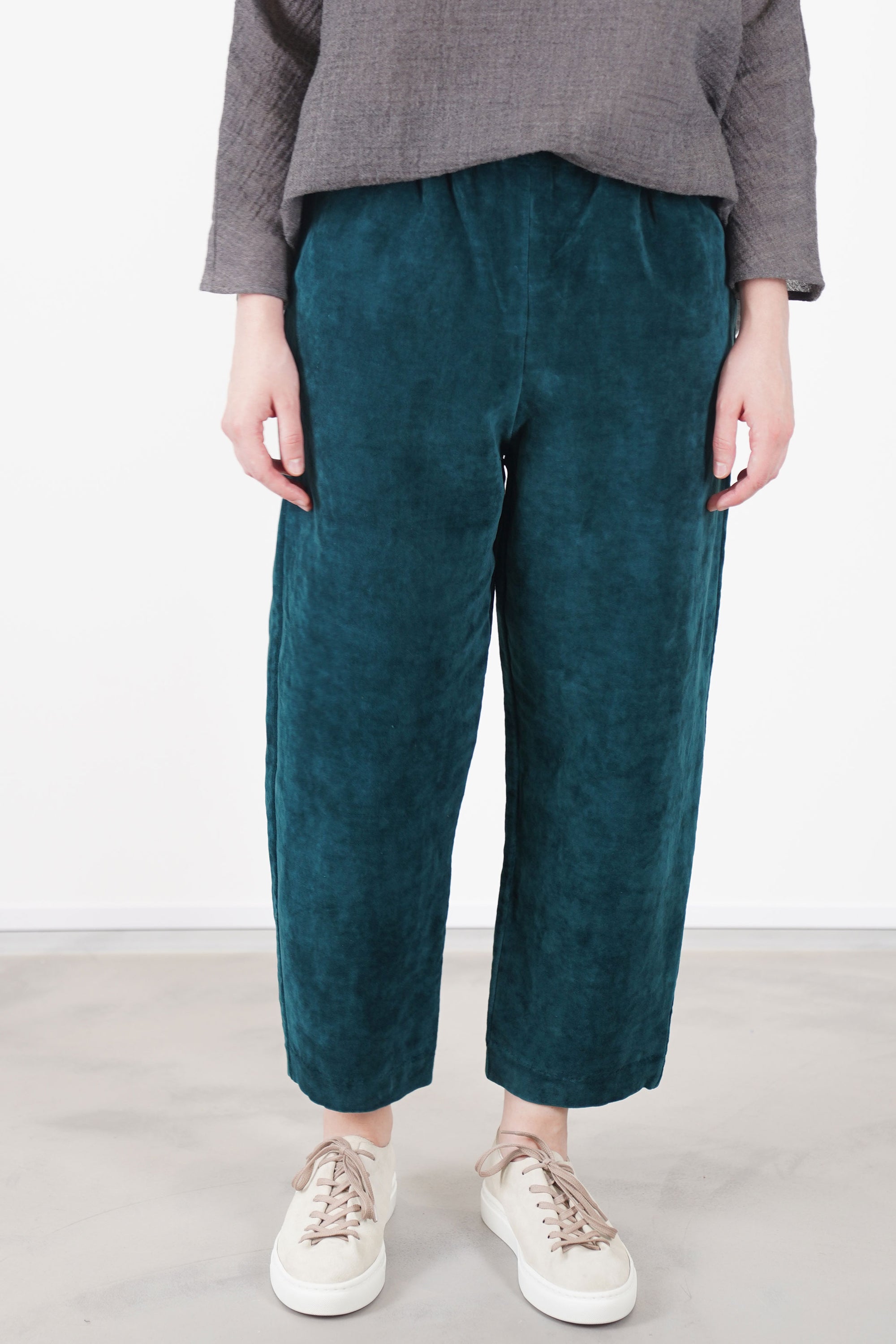 velvet trousers peacock blue p645/ts914