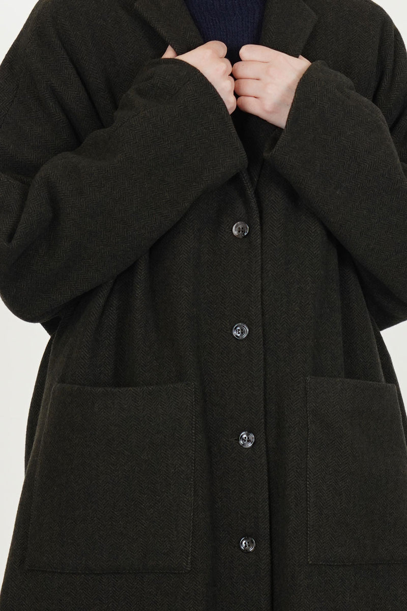 coat cashmere military p2081/ts987