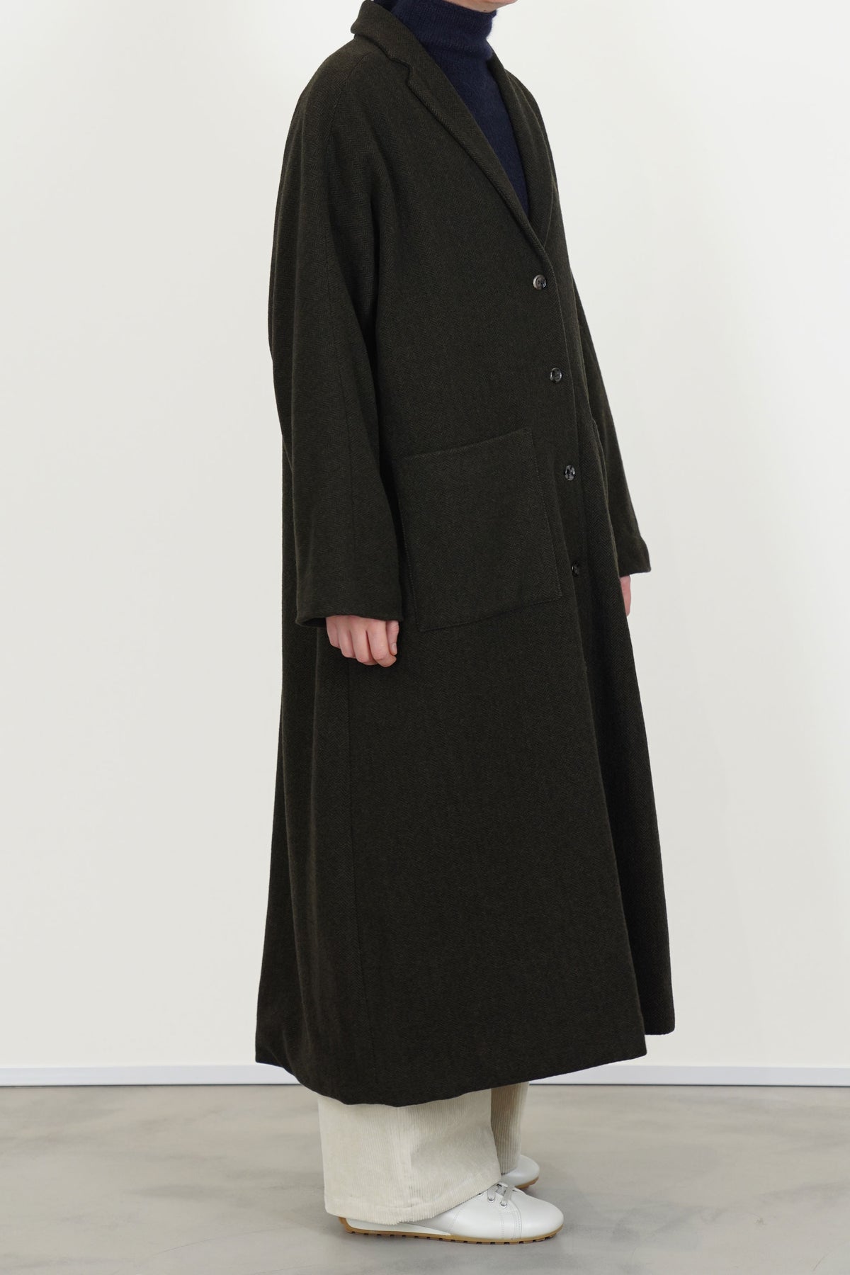 coat cashmere military p2081/ts987