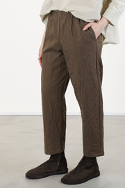cropped trousers crinkled cotton p645/ts1014