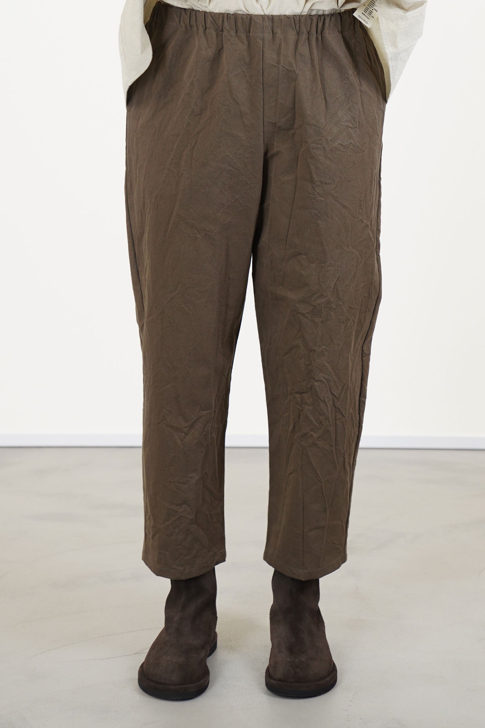 cropped trousers crinkled cotton p645/ts1014