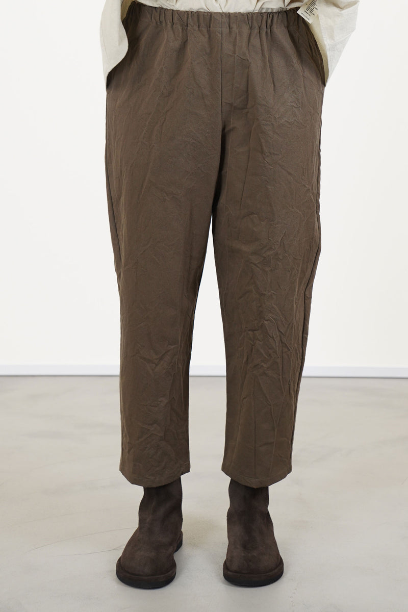 cropped trousers crinkled cotton p645/ts1014