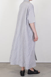 side view of apuntob (a.b) dress abyss effortless drape and minimalist silhouette