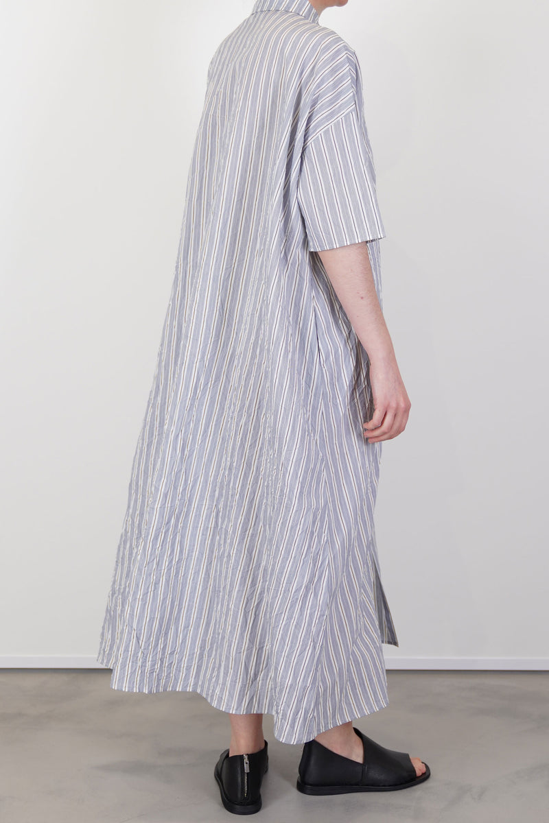 side view of apuntob (a.b) dress abyss effortless drape and minimalist silhouette