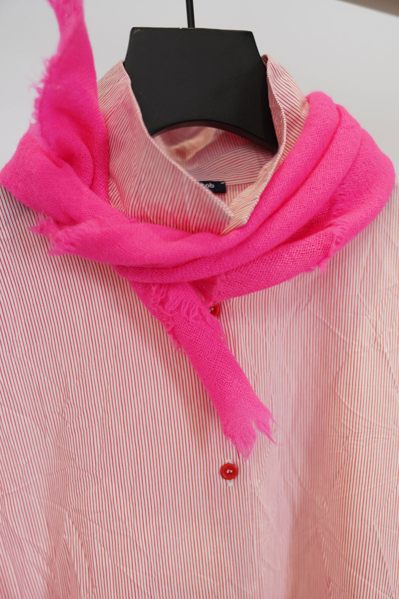 small cashmere stole raspberry fluo p2049/ts953