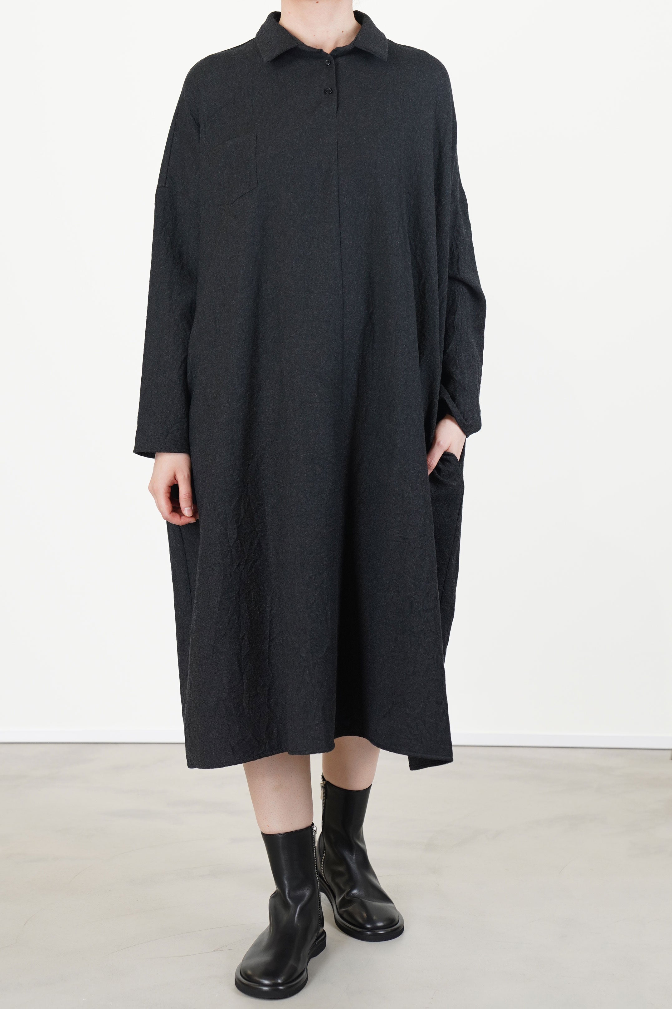 dress virgin wool graphite p1198/ts990