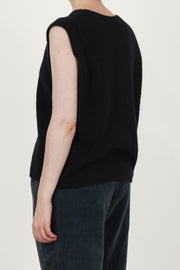 gilet cashmere alpaca black p2101/ts998