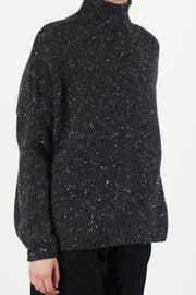 high neck sweater cashmere graphite p2110/ts1022