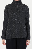 high neck sweater cashmere graphite p2110/ts1022