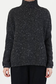 high neck sweater cashmere graphite p2110/ts1022