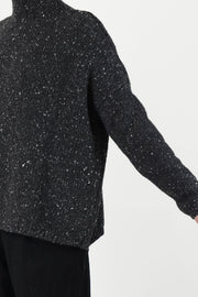 high neck sweater cashmere graphite p2110/ts1022