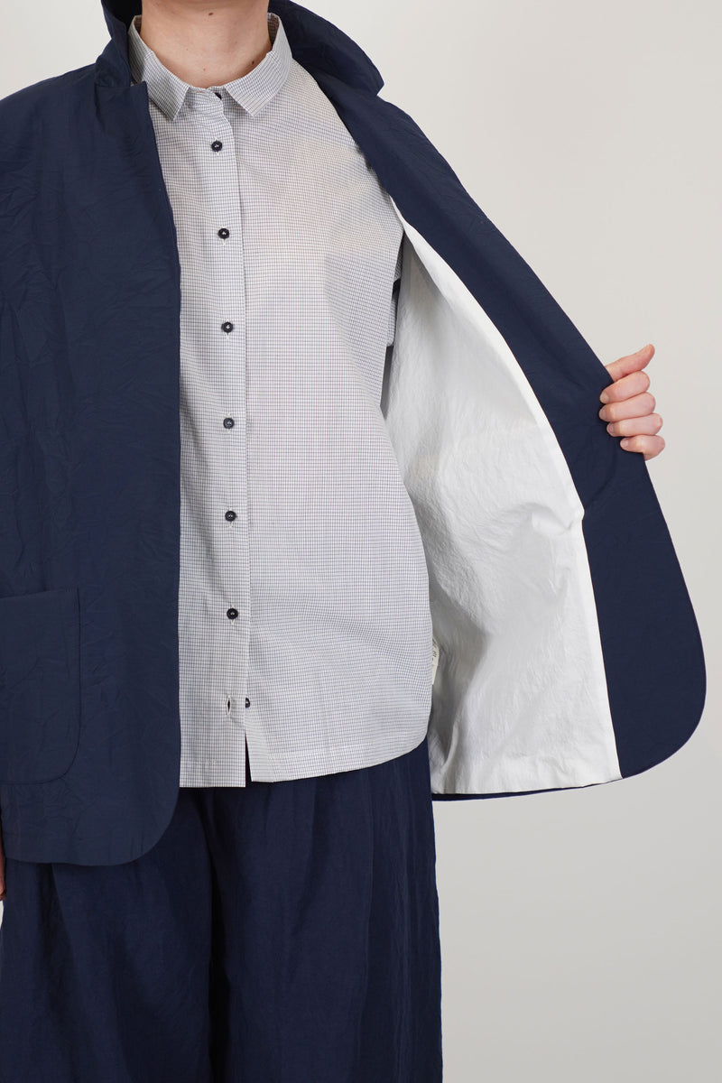 detail view of apuntob (a.b) jacket abyss cotton lined interior