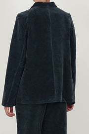 jacket velvet dark teal p1462/ts984