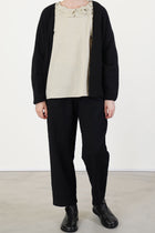 open cardigan cashmere alpaca black p2093/ts998