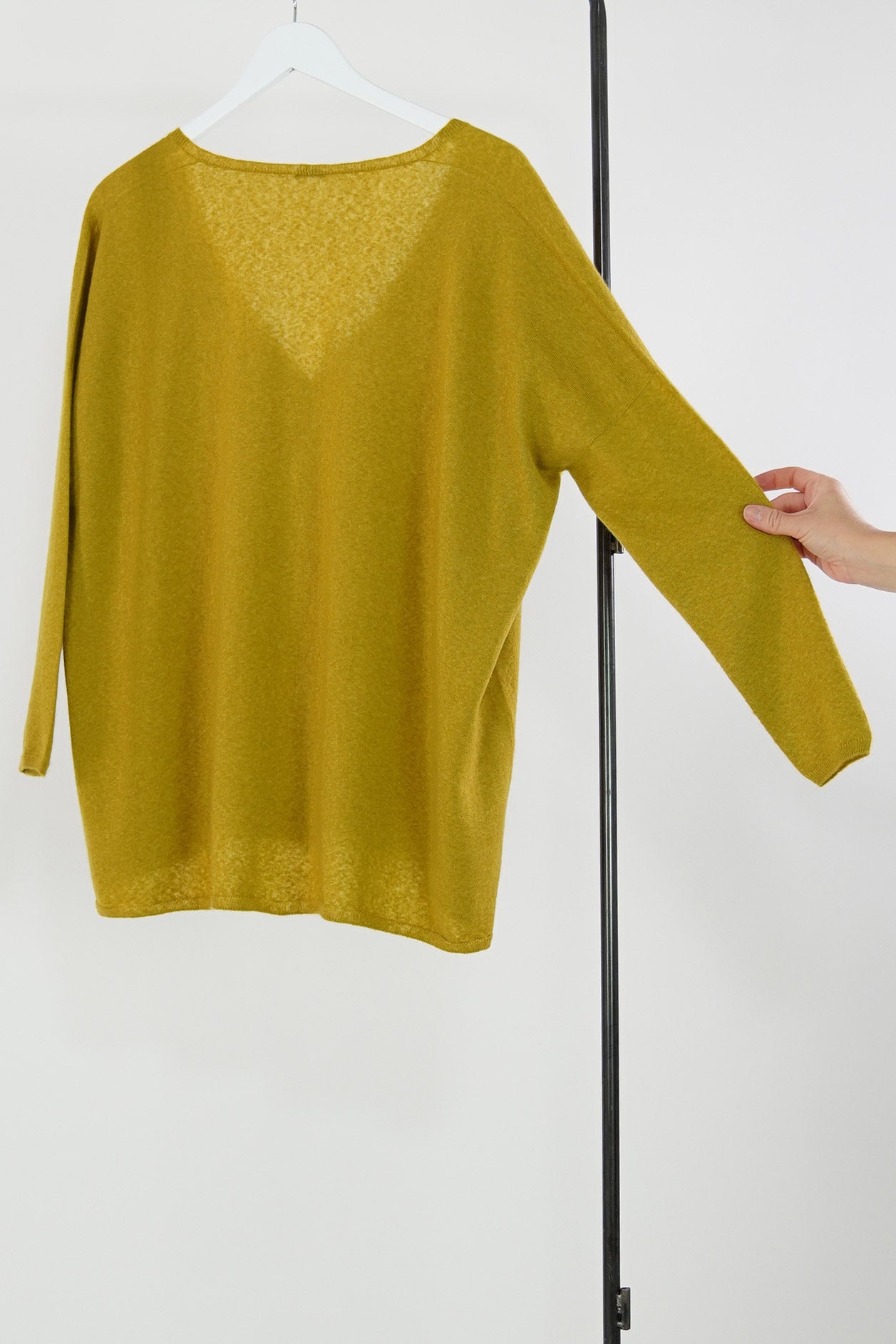 cardigan cashmere silk curry p1356/ts719