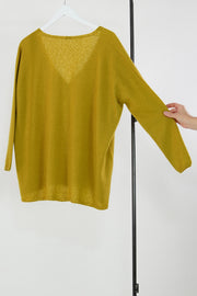 cardigan cashmere silk curry p1356/ts719