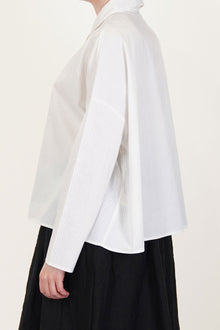 shirt cotton silk stripes meringue