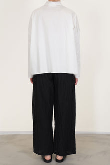 shirt cotton silk stripes meringue