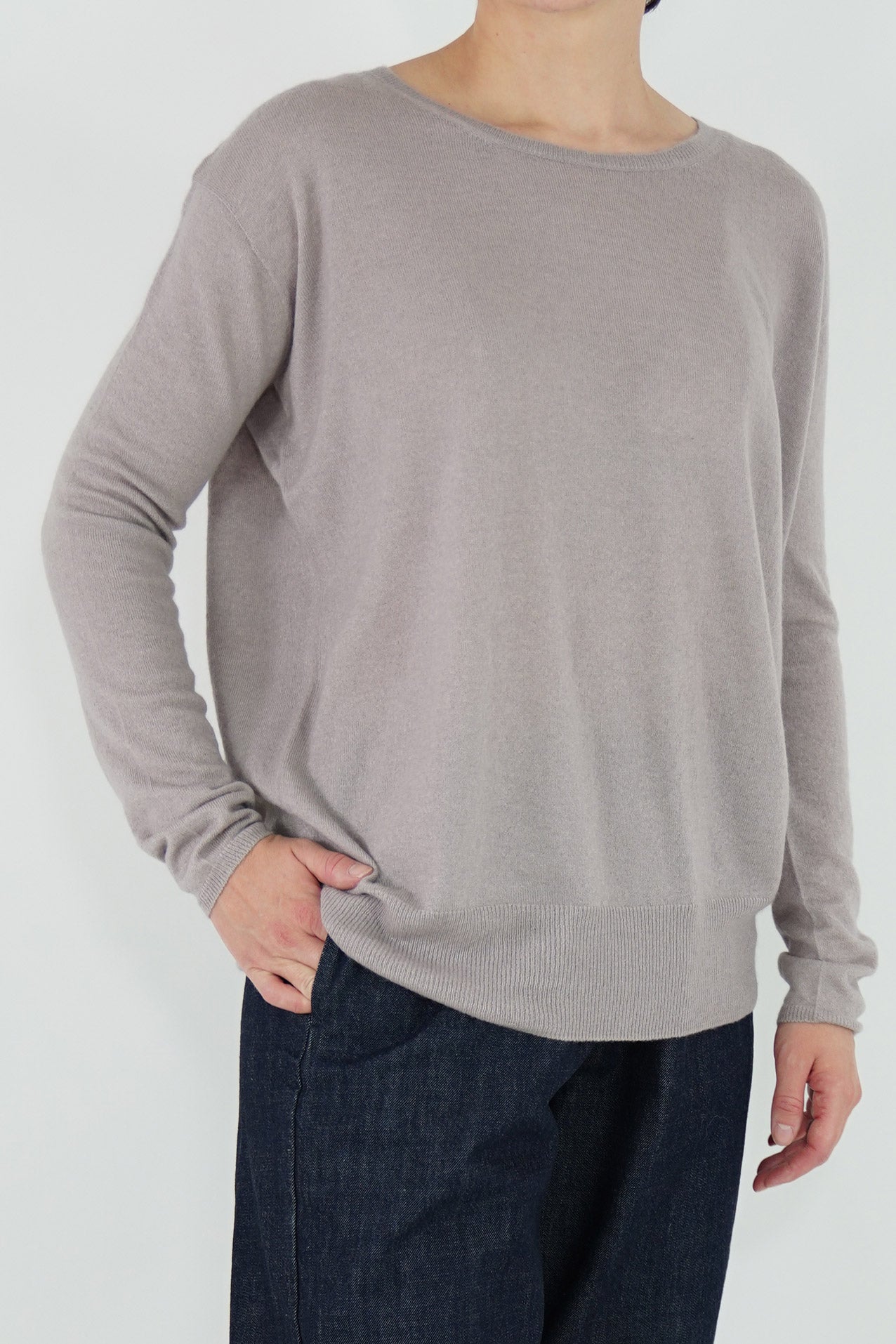 cashmere and silk sweater rosa p1633/ts719